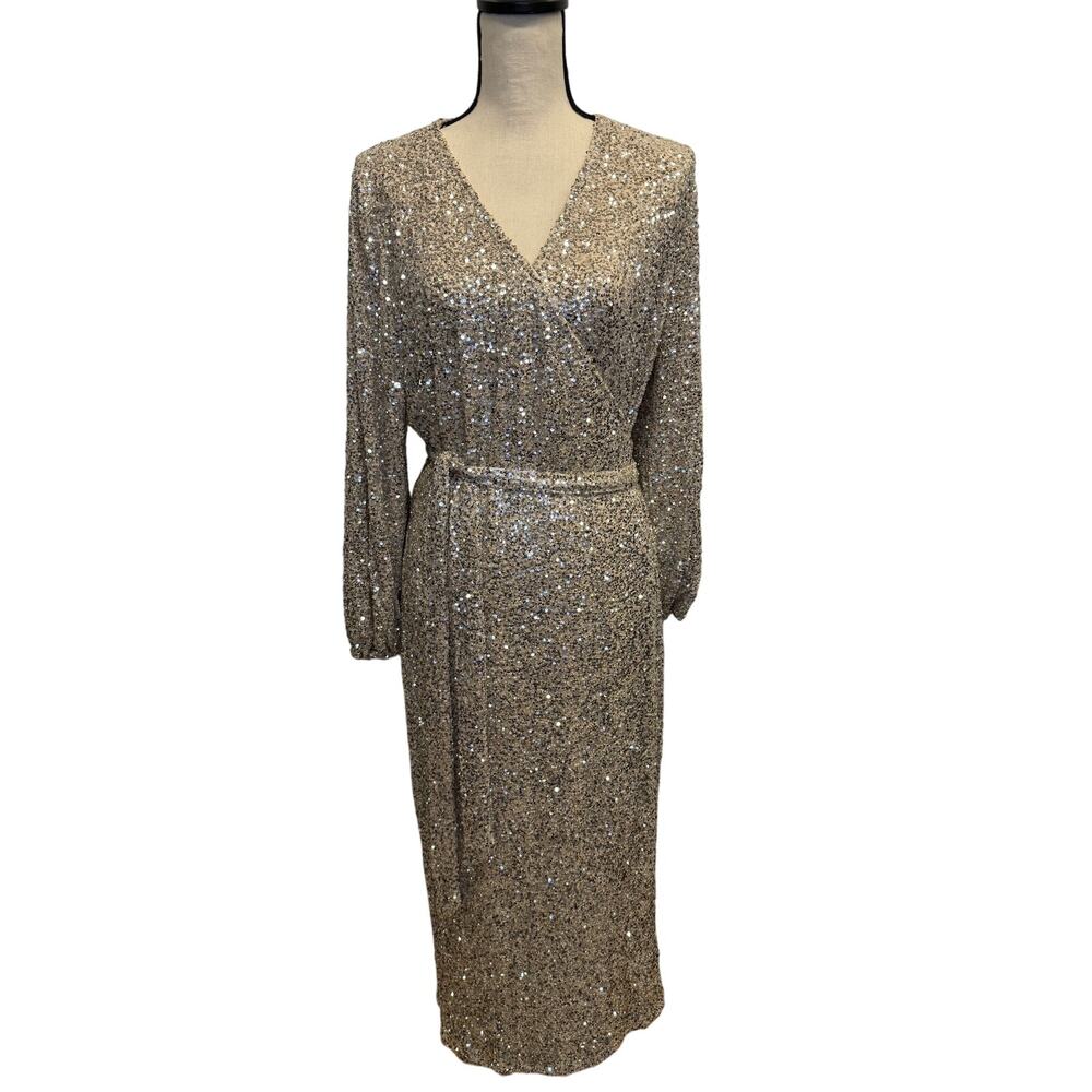 Never Fully Dressed Sparkly Wrap Around Dress